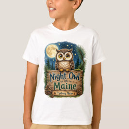 Camiseta para niños Night Owl en Maine Fryeburg