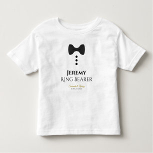 Camiseta para niños pequeños Boda de corbata negra