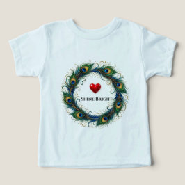 Camiseta para niños pequeños con círculo de plumas