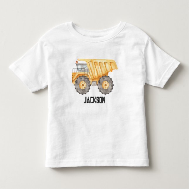 Camiseta para niños pequeños de construcción (Anverso)