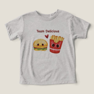 Camiseta para niños pequeños de Cute Burger & Frie