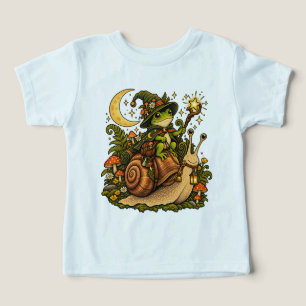 Camiseta para niños pequeños de rana bruja linda m