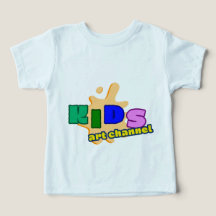 Camiseta para niños pequeños del canal de arte par