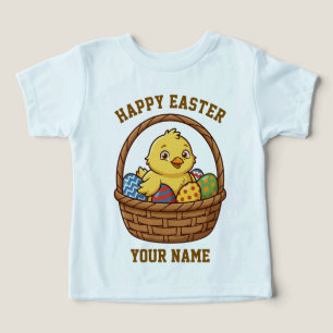 Camiseta para niños pequeños Easter Chick   Nombre