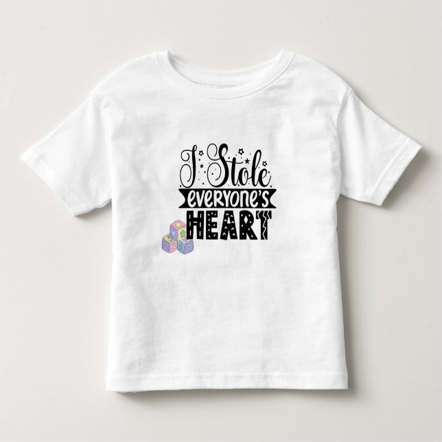 Camiseta para niños pequeños 'Robé el corazón de t (Anverso)