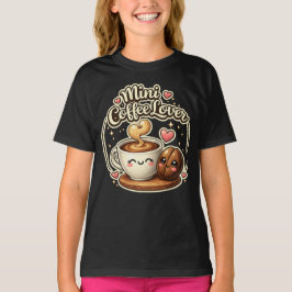 Camiseta para niños regalo de café niñas lindas am