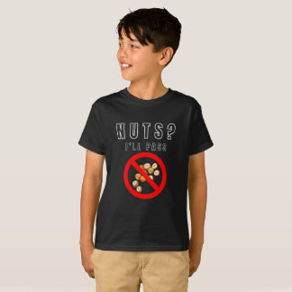 Camiseta para niños sin nueces permitidas