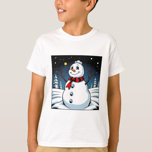 Camiseta para niños Snowman (Anverso)