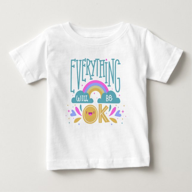 Camiseta para niños Todo estará bien (Anverso)