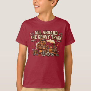 Camiseta para niños Todos a bordo del tren de la s