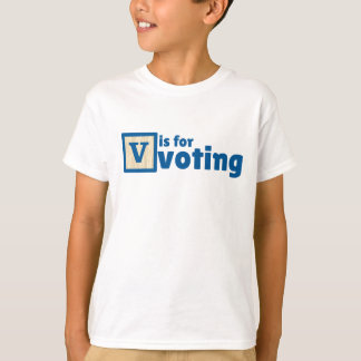 Camiseta para niños V es para votar
