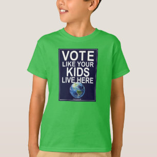 Camiseta para niños - Vota como tus hijos viven aq