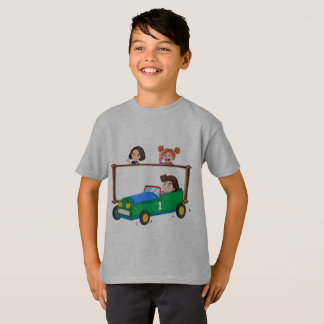 Camiseta para niños y autos