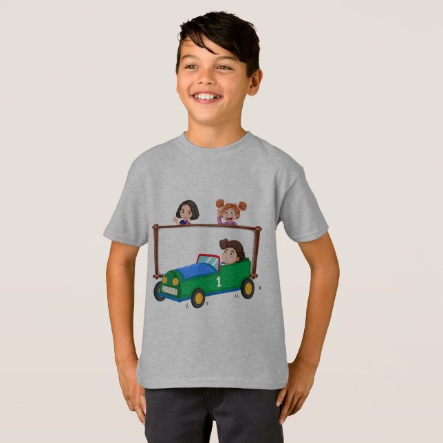 Camiseta para niños y autos (Anverso completo)