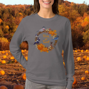 Camiseta Para observadores de aves, truco o tweet de Hallow
