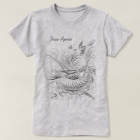 Camiseta para pájaros y mariposa (espíritu libre)