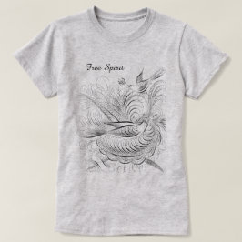 Camiseta para pájaros y mariposa (espíritu libre)