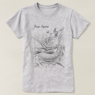 Camiseta para pájaros y mariposa (espíritu libre)