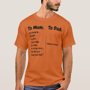 Camiseta Para papá dónde está Momo mamá tengo hambre tengo 