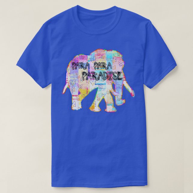 Camiseta Para paraíso Elefante 2 (Diseño del anverso)