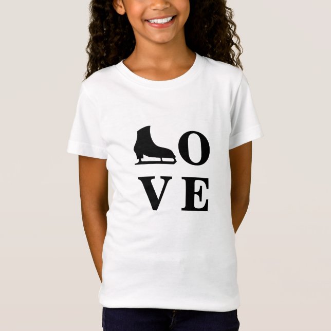 Camiseta para patinar sobre hielo (blanco y negro) (Anverso)