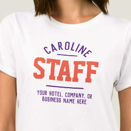 Camiseta para personal de hospitalidad