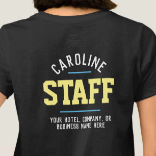 Camiseta para personal de hospitalidad impresa en 