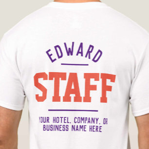 Camiseta para personal de hospitalidad impresa en