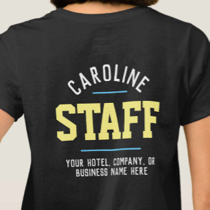 Camiseta para personal de hospitalidad impresa en
