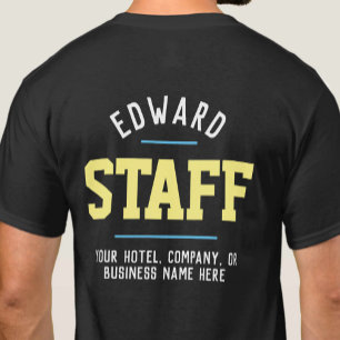 Camiseta para personal de hospitalidad impresa en 