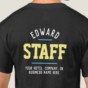Camiseta para personal de hospitalidad impresa en