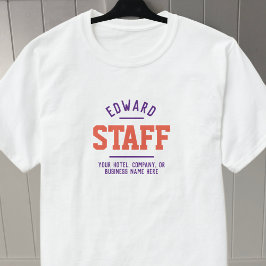 Camiseta para personal de hospitalidad impresa en 
