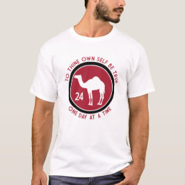 Camiseta Para que tu propio ser verdadero - Logo rojo y neg
