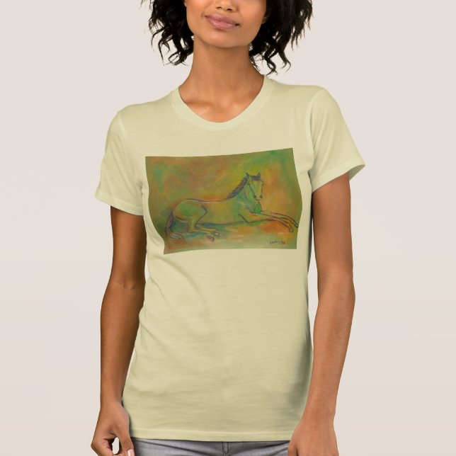 Camiseta para retrato de caballo Pastel (Anverso)