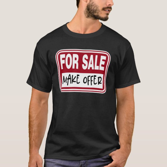 Camiseta Para Rótulo de venta Hacer Oferta Gráfica Disponib (Anverso)