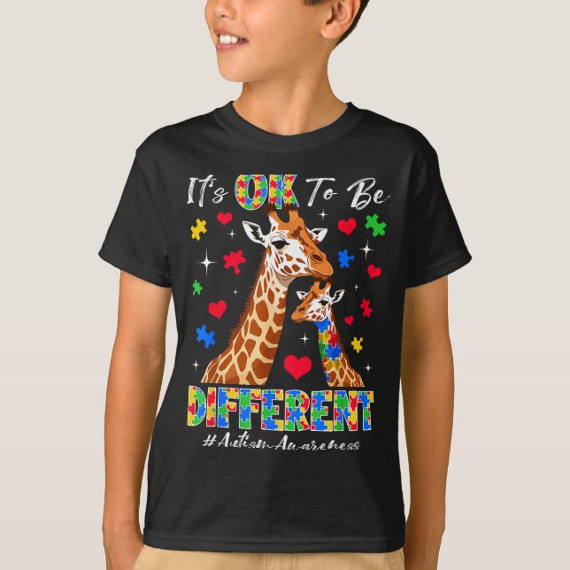 Camiseta Para ser diferentes rompecabezas de jirafa de conc (Anverso)