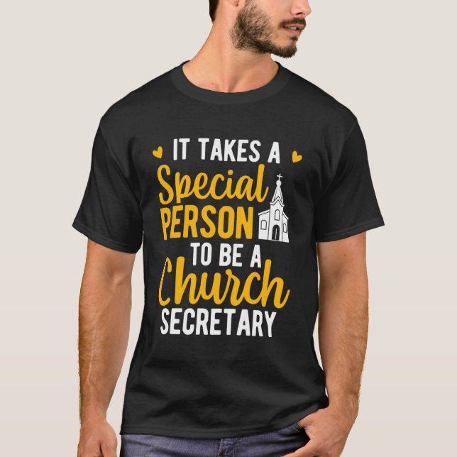 Camiseta Para ser secretario de iglesia secretaria de igles (Anverso)