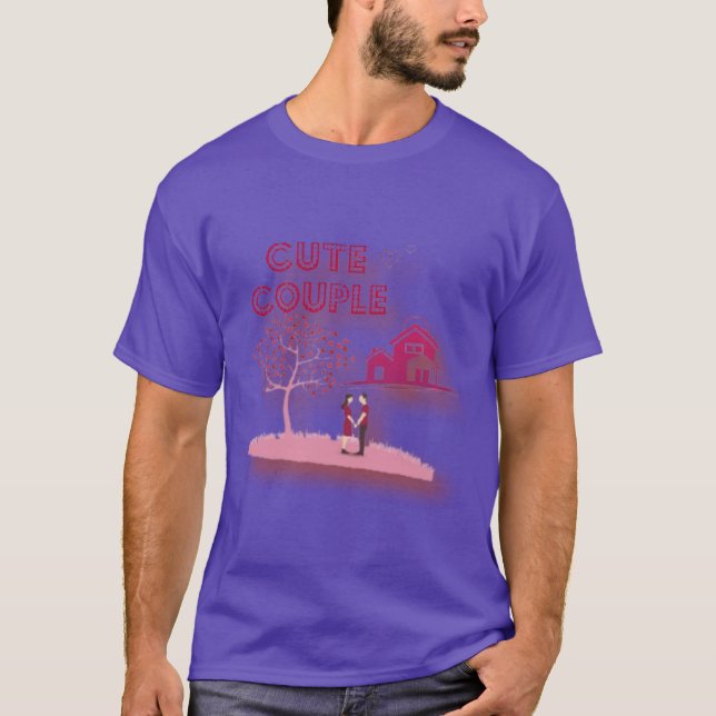 Camiseta Para Siempre: Diseño de Momento de Amor Pareja" (Anverso)