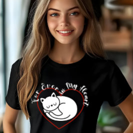 Camiseta Para siempre en mi corazón un gato