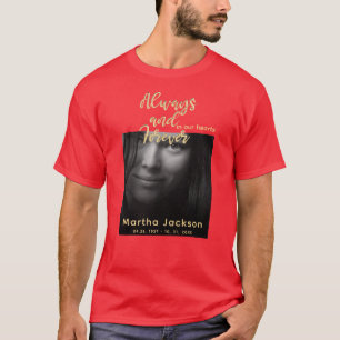 Camiseta Para Siempre En Nuestro Corazón   Foto Memorial T-