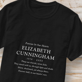 Camiseta Para Siempre En Nuestro Corazón Memorial Cita Mode