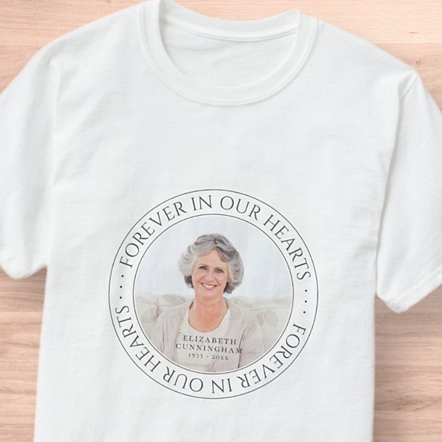 Camiseta Para Siempre En Nuestro Corazón, Memorial Elegante (Subido por el creador)