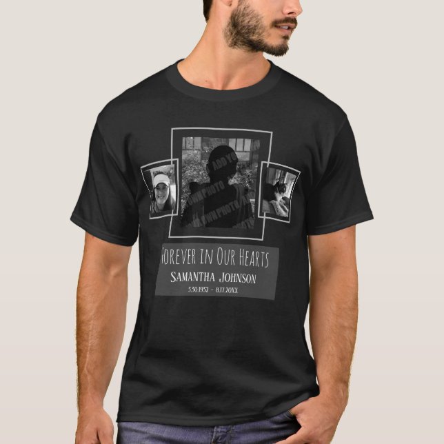 Camiseta Para siempre en nuestros corazones 3 foto recuerdo (Anverso)