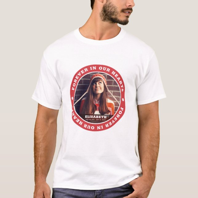 Camiseta Para siempre en nuestros corazones Moderno y simpl (Anverso)