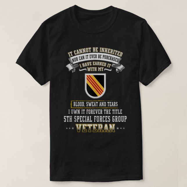 Camiseta Para siempre Título 5º Grupo de Fuerzas Especiales (Diseño del anverso)