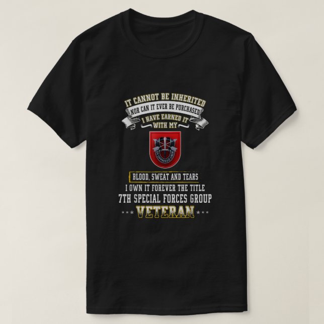 Camiseta Para siempre Título del Veterano del Grupo de Fuer (Diseño del anverso)