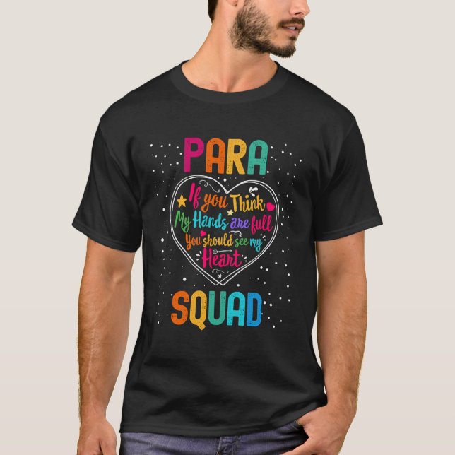 Camiseta PARA Squad Appreciation Week Back to School Heart (Anverso)