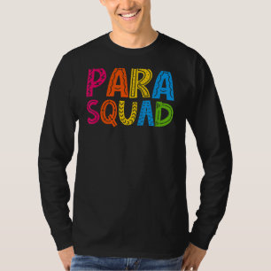 Camiseta Para Squad Paraprofesional De Vuelta Al Equipo Esc