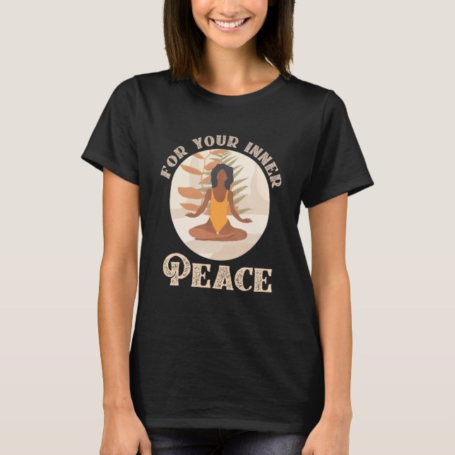 Camiseta Para Su Paz Interior Fitness Meditación Yoga (Anverso)