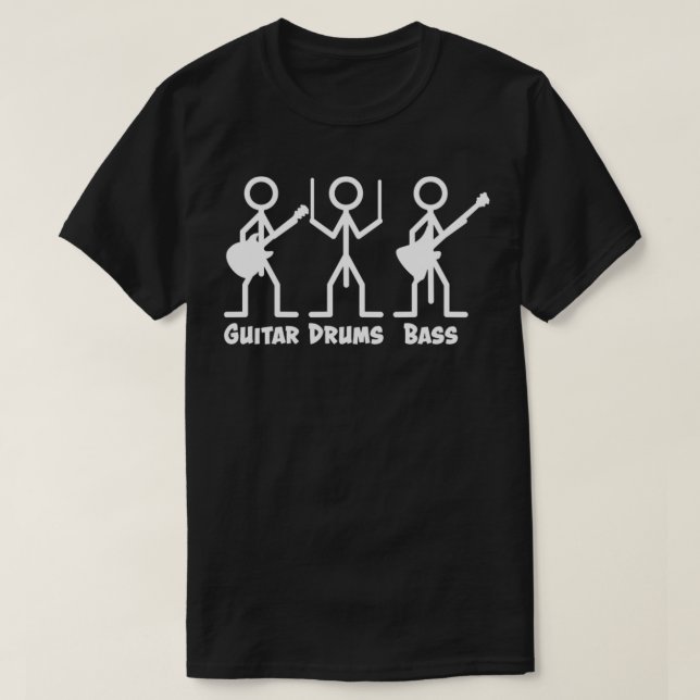 Camiseta para tambores de guitarra (blanco) (Diseño del anverso)